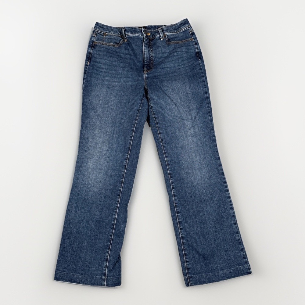 Talbots Barely Boot Jean Womens 30 Blue Medium Wash Stretch Denim Mid Rise